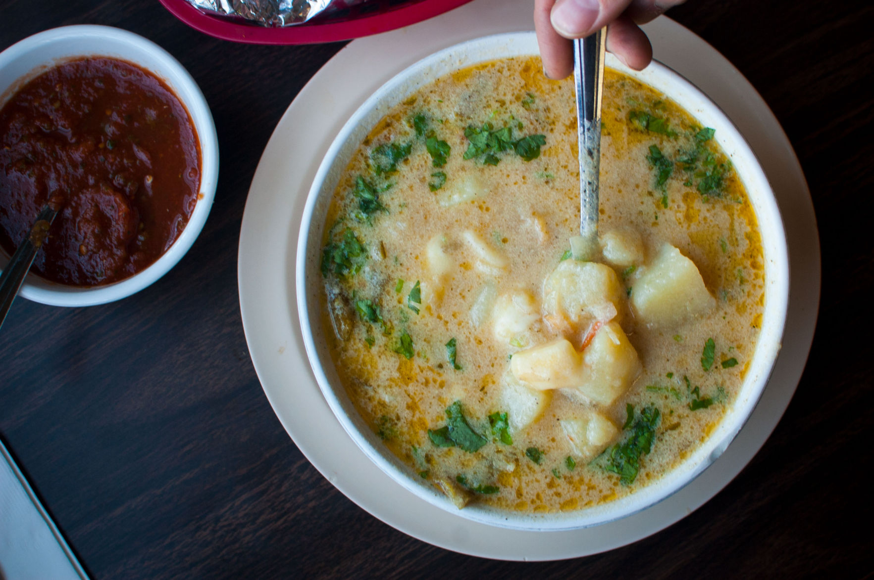 Caldo de Queso at El Indio